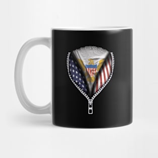 Virgin Islander Flag  Virgin Islands Flag American Flag Zip Down - Gift for Virgin Islander From Virgin Islands Mug